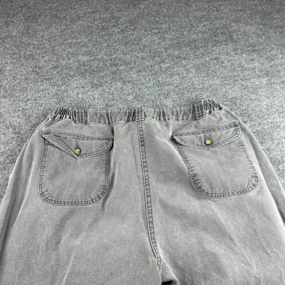 VINTAGE L.L.‎ Bean Pants Mens 34x28 Gray Pathfinder Elastic Waist G095 USA 90s